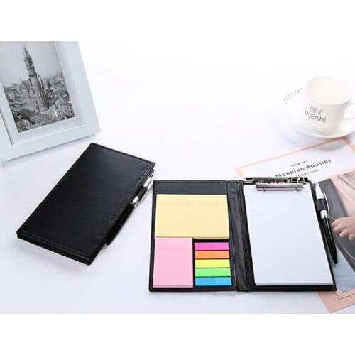 Creative Sticky Notes Notepad Stationery Leather Diary Notebook with Pen Office