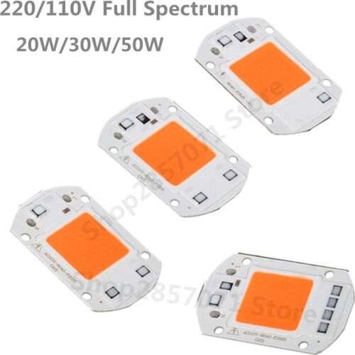 220/110V Full Spectrum Led COB Chip Grow Light Growth Lamp Garden Hydroponic Plant 20W/30W/50W Hydroponic Plant Grow Light