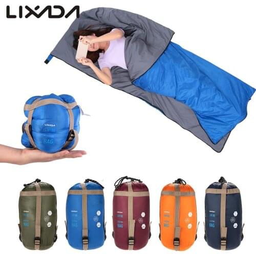 Lixada 190*75cm Camping Envelope Sleeping Bag Ultralight Travel Mini Lazy Bags With Compression Bag Equipment Spring Autumn