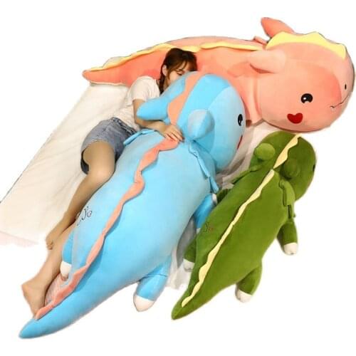 80/120cm Stuffed Soft Dinosaur Doll Red Heart Cute Green Blue Pink Lying Dinosaur Cartoon Animal Plush Toy Super Soft Kids' Gift