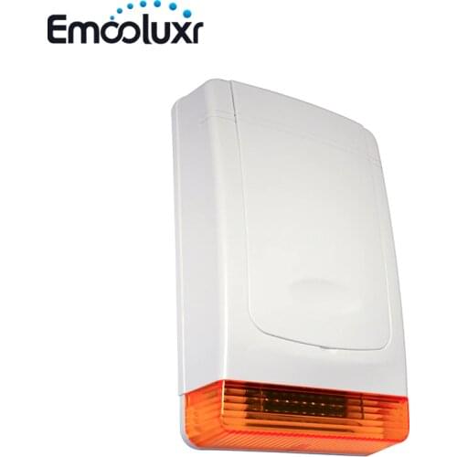 Security Outdoor External Alarm Siren Wired Flashing Warning Alarm Horn 115dB Exterior Sirena Alarma Speaker For Alarm System