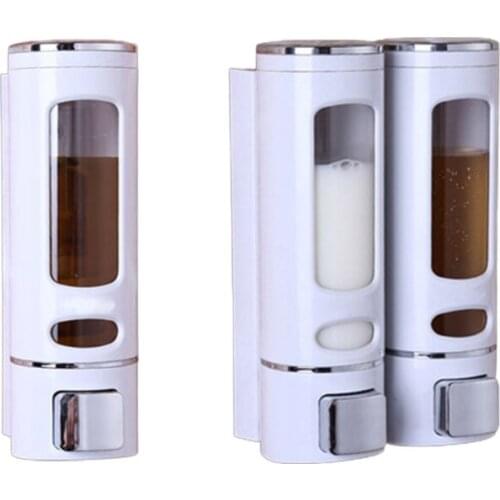 Hanging Wall Mount Liquid Soap Dispenser Hand Press Single / Double Container 667A