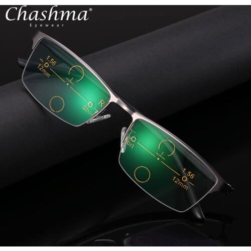 CHASHMA Adjustable Vision Bifocal Transition Sun Photochromic Progressive Reading Glasses Multifocal Eyeglasses
