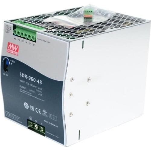 Original Mean Well SDR-960-48 meanwell DC 48V 20A 960W Single Output Industrial DIN Rail with PFC Function Power Supply