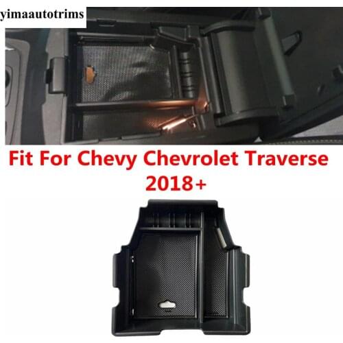 For Chevy Chevrolet Traverse 2018 - 2021 Car Armrest Storage Box Central Control Container Cover Plastic Interior Accessories