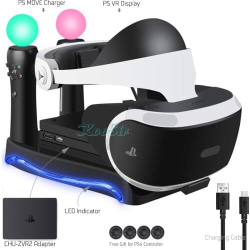 PS4 PS VR Move Charging Storage Showcase Stand PSVR Headset CUH-ZVR2 2th Bracket for PS VR Move