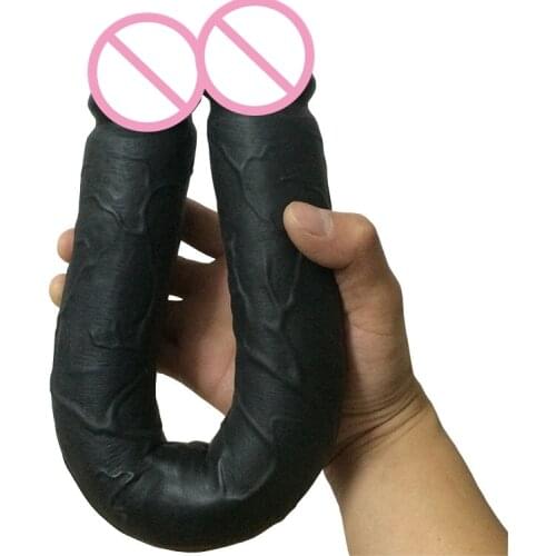 Realistic Double Dildo Vagina Anal Women Gay Lesbian Double Ended Dong Penis Artificial Penis Sex Toys Adult Erotic Machine