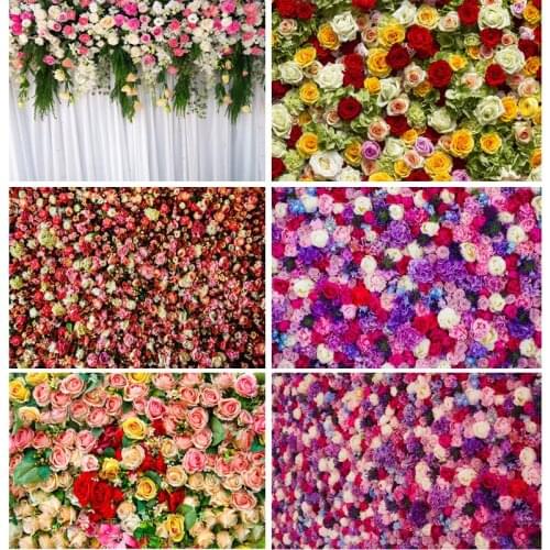 SHENGYONGBAO Art Fabric Photography Backdrops Prop Flower Wall Theme Photo Studio Background LCJD-155