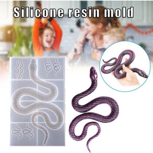 DIY Crystal Epoxy Resin Mold Snake Head Snake Earrings Silicone Earrings Mold Keychain Mirror Silicone Mold