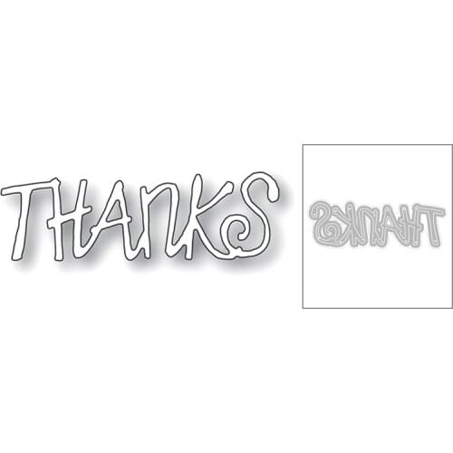 Thanks Art Word Teachers Day 2020 New Metal Cutting Dies Stencils For DIY Scrapbooking Paper and Card Making Craft No Stamps