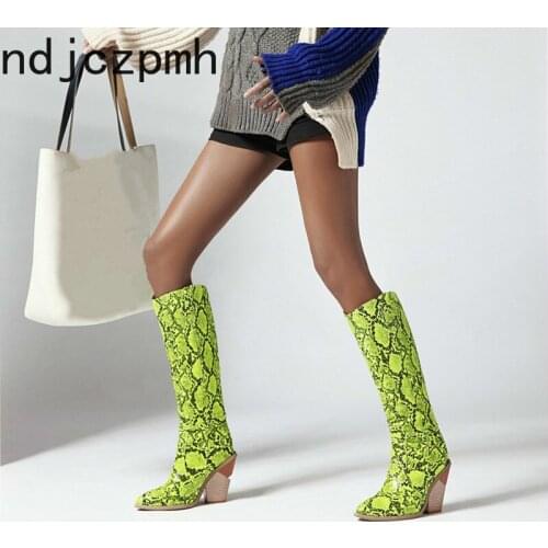 Over The Knee Boots Women Winter The New Fashion Pointed Color Matching High Heel Thigh High Boots Womens Shoes Plus Size 33-46
