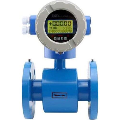 LCD Display DN32 Electromagnetic Flow Meter 0.29-43m³/h Range Flange Connect Magnetic Water Meter 4~20mA+ RS485 Output