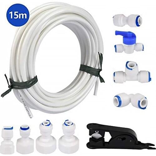 1/4 Inch Quick Reverse Osmosis Quick Coupling L / T/Y Type Straight Bend Tee Reverse Osmosis Pipe For Water Filter System