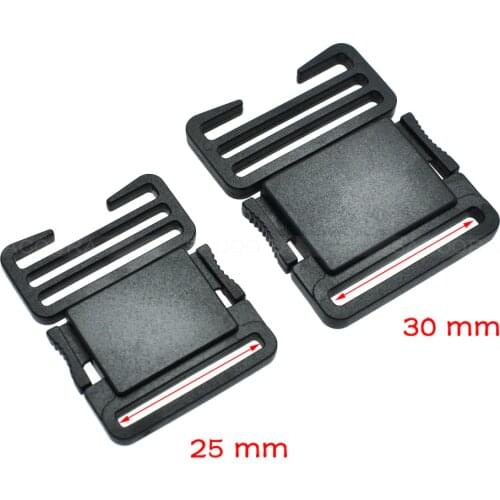 1pcs Side Release Flat Buckle with Tri-Glides Slider Adjustable Belt Clip Webbing Size 25mm 30mm