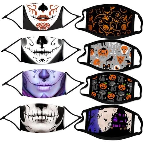 1PC Creative Neutral Halloween Mask Reusable Breathability Pumpkin Ghost Mask Cosplay Masque Halloween Gift Adult Mask