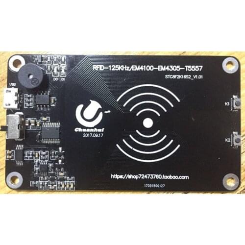 125K RFID T5557 5567 Read and Write Development Board Learning Board Source Code