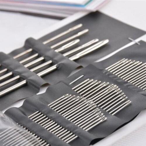 55PCS/Set Stainless Steel Sewing Needles Set Hand Stitches Tools Household Different Sizes Sewing Accessories DIY Crafts Supply