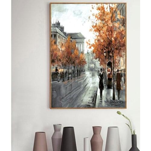 Abstract Paris Arc de Triomphe Street Canvas Painting Posters And Prints Wall Art Pictures Modern Living Room Home Decor