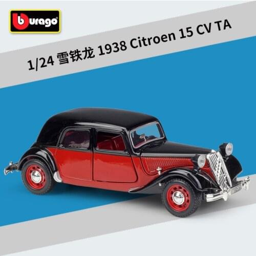 Bburago Diecast 1:24 1938 15 CV TA Vintage Car Static Simulation Alloy Model Car Adult Collection Toys Gifts