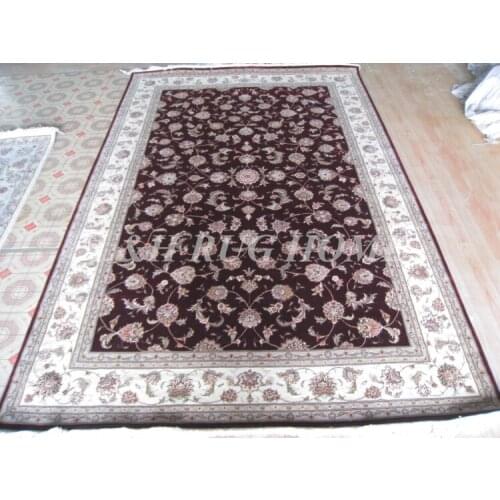 Free shipping 6'X9' 180 Line Hand-knotted Wool and silk Oriental Persian carpet handmade carpet