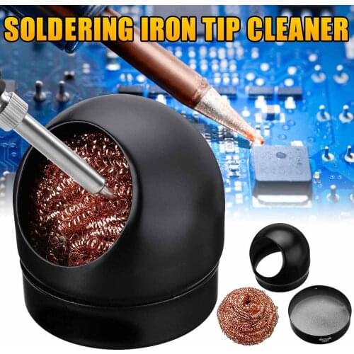 DANIU Heavy Duty Soldering Solder Iron Tip Cleaner Steel Wire Metal Wire With Stand Set Welding Desoldering Dross Cleaning