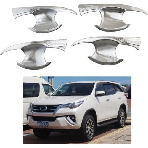 For Toyota Fortuner 2015 2016 2017 2018 AN50/AN60 of car door handle bowl cover ABS Chrome Accessories Stickers Car Styling