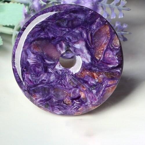 Purple Dragon Natural Crysta Pendant Safe Buckle Pendant Necklace Lucky for Women Men Gift Dream Purple Painting Fashion Jewelry