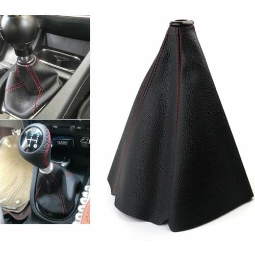 JDM Style Ralliart Black Racing Leather Shift Gear Knob Boot Glove Cover MT/AT