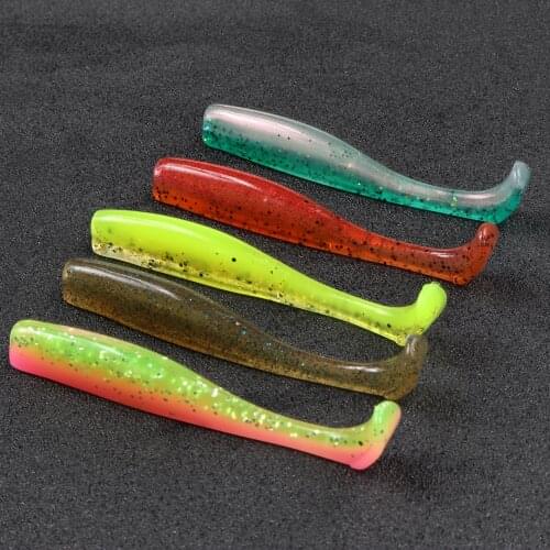 JOHNCOO 6pcs Soft Bait Fishing Lures 7cm 2.3g Pesca Carp Fishing Bass Lure Isca Artificial TPR Shad Worm Ajing Rockfish