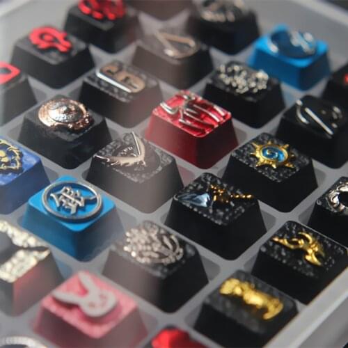 Dropship Artisan Zinc Aluminum Alloy Keycaps for Mechanical Keyboard DOTA2 Iron Man Pikachu R4 Height Stereoscopic Relief