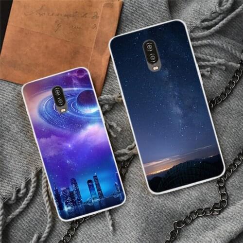 Space Case For OnePlus 6T,Mobile Phone Shell, TPU Material Painted Beautiful Cartoon Color Painting Case.18 Colors
