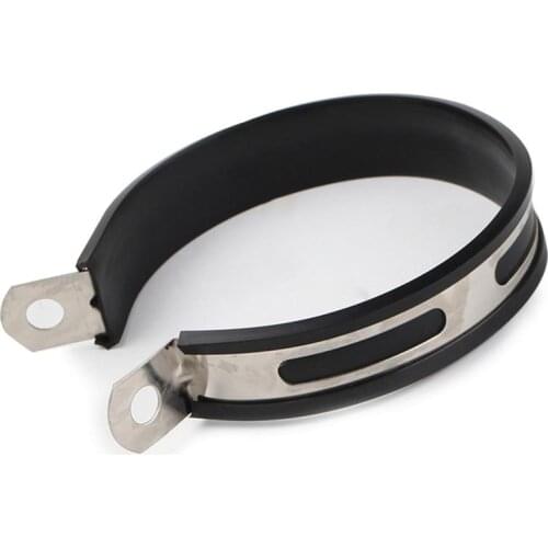 CM Metal Rubber Steel Holder Clamp Fixed Ring Support Bracket For Motorcycle Exhaust Pipe Muffler Escape responsible