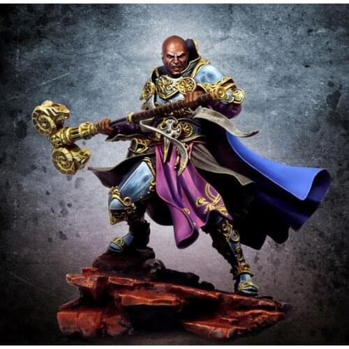 1/24 ancient man warrior stand with base Resin figure Model kits Miniature gk Unassembly Unpainted