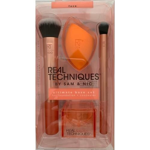 Real Techniques Makeup Brush Set-Foundation + Concealer + Miracle Sponge