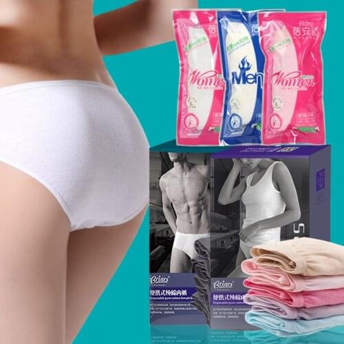 Mens and womens disposable underwear pure cotton All cotton outdoor shorts womens travel free underwear