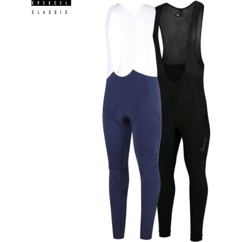 SPEXCEL 2020 NEW classic winter thermal fleece training cycling bib pants flat lock with high density pad cycling long tight