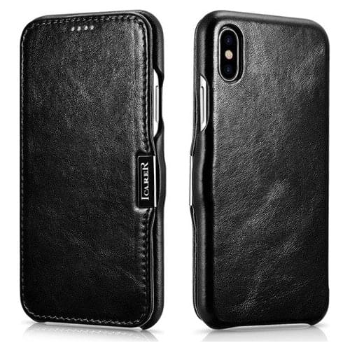 Original Icarer Retro Genuine Leather Cover for iPhone XS MAX Business Flip Case Protection Phone Accessories