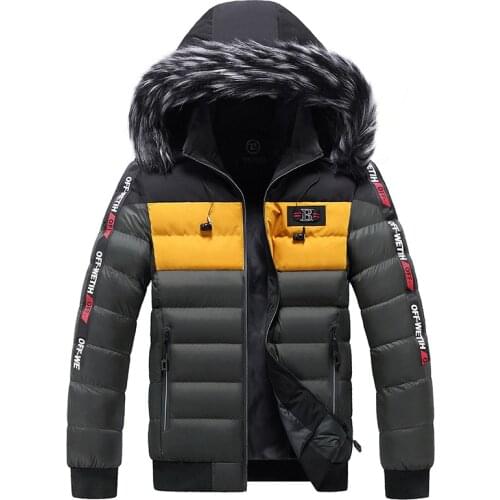 Fur Collar Hooded Parkas Men Winter Thick Mens Jacket Outwear New Fashion Warm Coat Man Wool Liner Windproof Male Parka Casaco