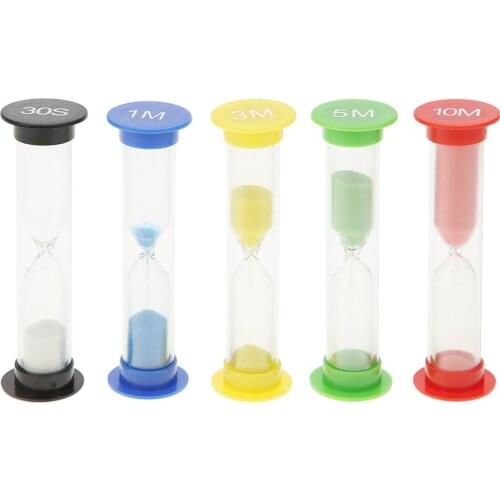 5Pcs Mini Hourglass Sandglass 30s/1min/3min/5min/10min Sand Clock Timers Childrens Desktop Timer Decorations dropshipping#38
