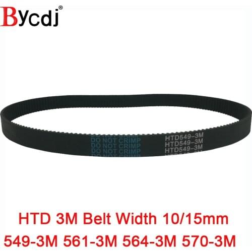Arc HTD 3M Timing belt C=549 561 564 570 width 6-25mm Teeth183 187 188 190 HTD3M synchronous pulley 549-3M 561-3M 564-3M 570-3M
