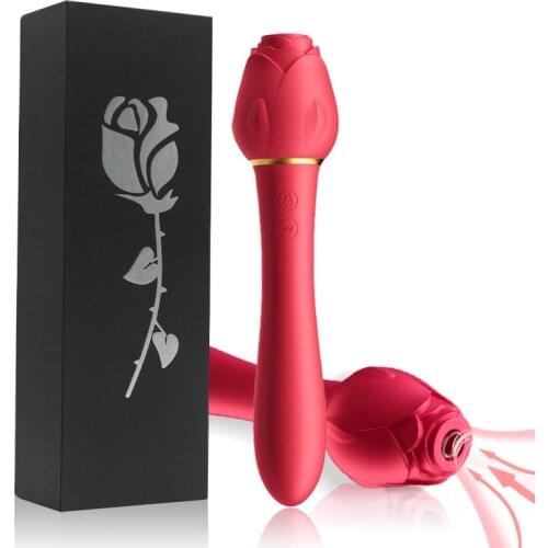 Rose vibator toy Silicone vibrators for women magic wand rose sucking vibrator clitoris stimulator nipple sucker sex toys shop