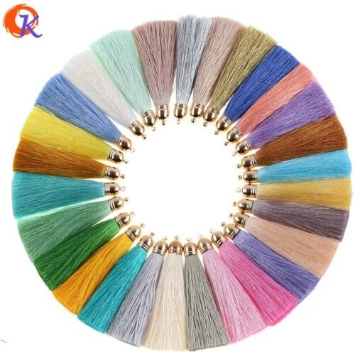Cordial Design 5Pcs/Bag 7.5cm*1cm/Tassel/Accessories Parts/Silk Tassels/Hand Made/DIY/Golden Copper Caps Tassel/Jewelry Findings