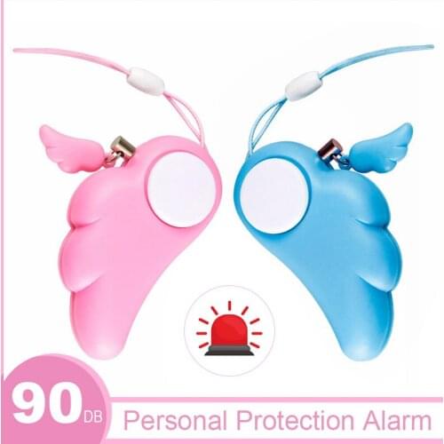 Girl Personal Protection Alarm 90dB Loud Self Defense Alarm Anti-wolf Security Rape Alarm Keychain Anti-Attack Emergency Alarm