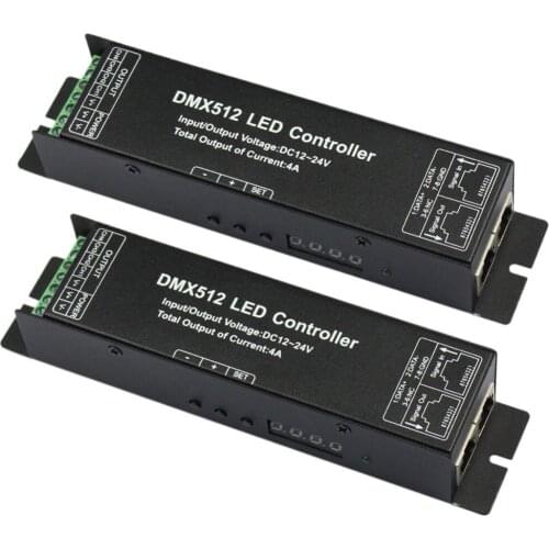 LED RGBW Digital Display Controller DMX 512 LED Decoder & Driver 4 Channels LED Strip RGBW Controler 12V DMX512 DC