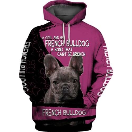 French Bulldog 3D Hoodies Printed Pullover Men For Women Funny Sweatshirts Sweater Animal Hoodies Drop Shipping