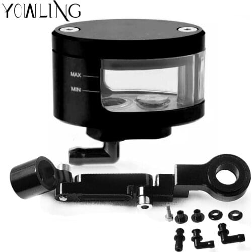 Universal Motorcycle Brake Fluid Reservoir Oil Tank with mounting kit For Yamaha XJ6/DIVERSION XJR 1300/Racer XSR 700 900/ABS