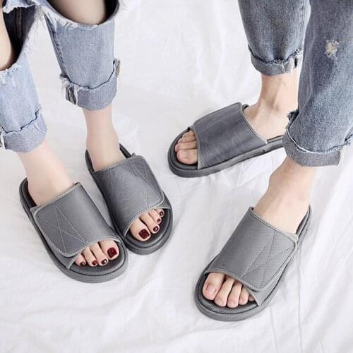 High Quality Women Slippers Summer Fashion Casual Couples Non slip sandals Indoor Household Comfortable Slippers Large size 46