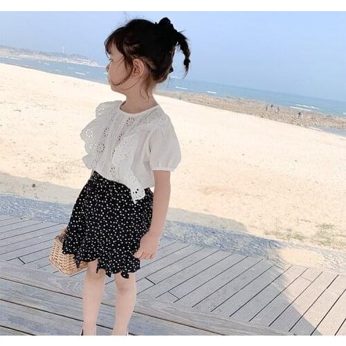 Girls Korean style Western floral skirt 2021 summer new childrens baby chiffon skirt Western style fishtail skirt