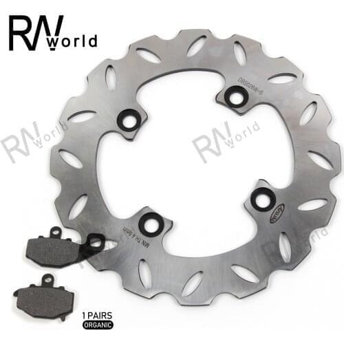 Motorcycle CNC Rear Brake Discs Rotors & Brake Pads For KAWASAK Z1000 2003-2005 / KLE VERSYS 650 2007-2014 2008 2009 2010 2011