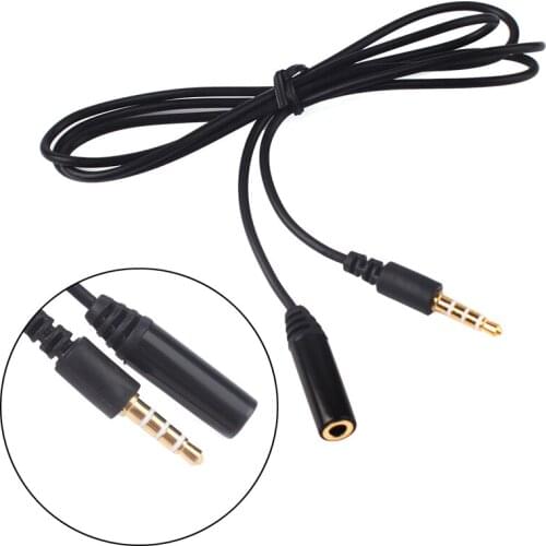 1M 3.5mm Male to Female 4 Pole Jack Stereo Audio Headphone Extension Cable